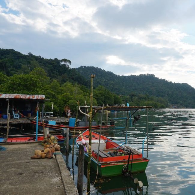 Early morning view - Fisherman's Village - Slow Life Cycling Bicycle Tour, Koh Chang, Thailand